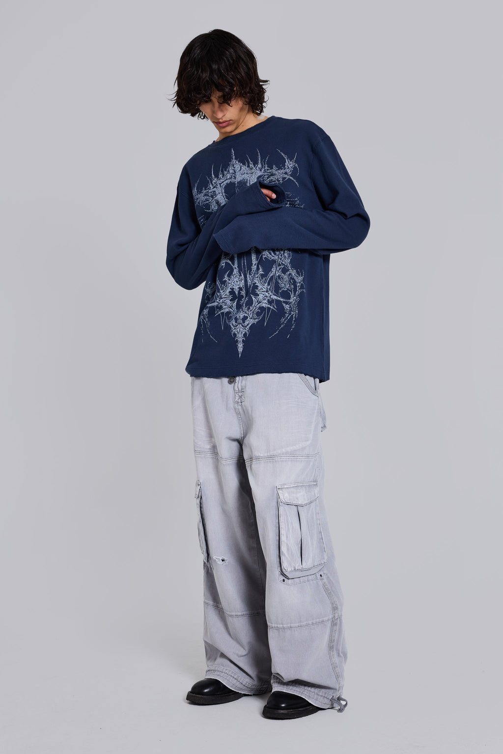Washed Grey Decoy Cargos
