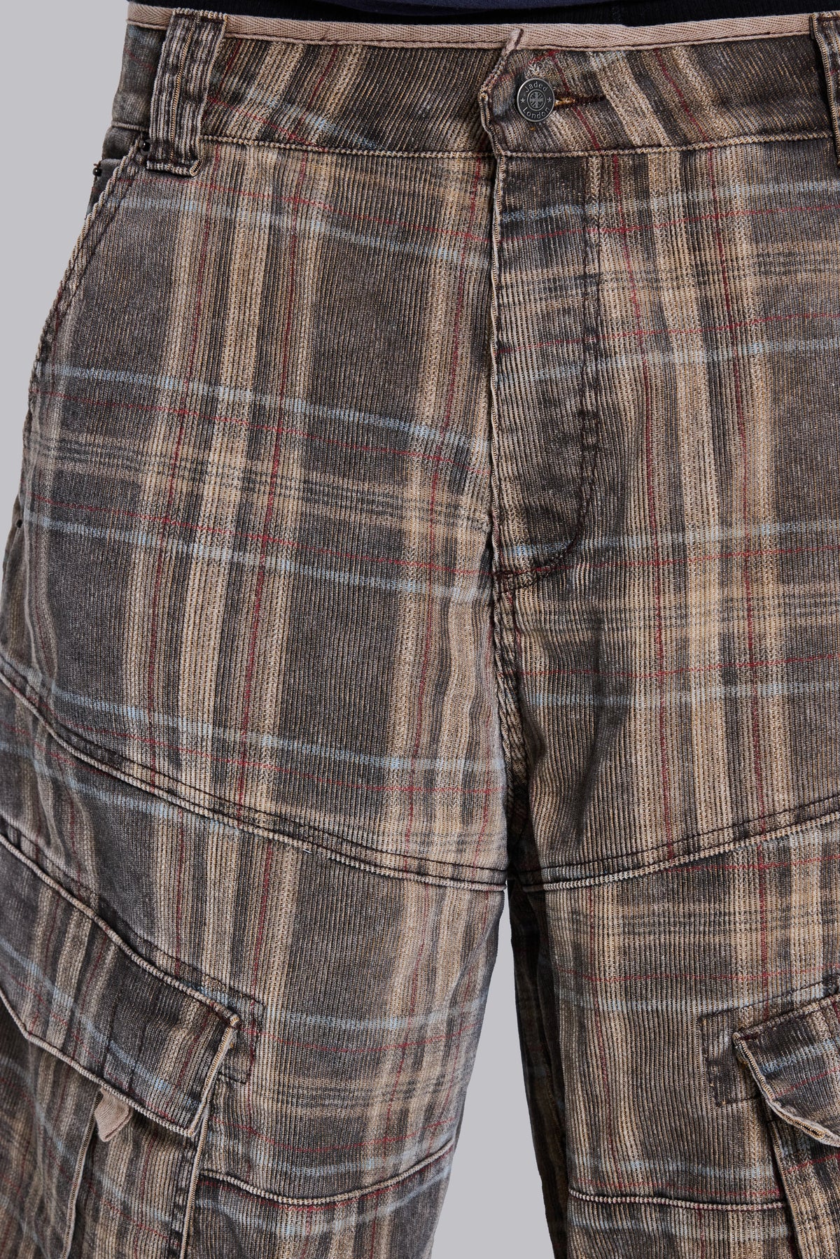 Brown Check Cadet Cargos