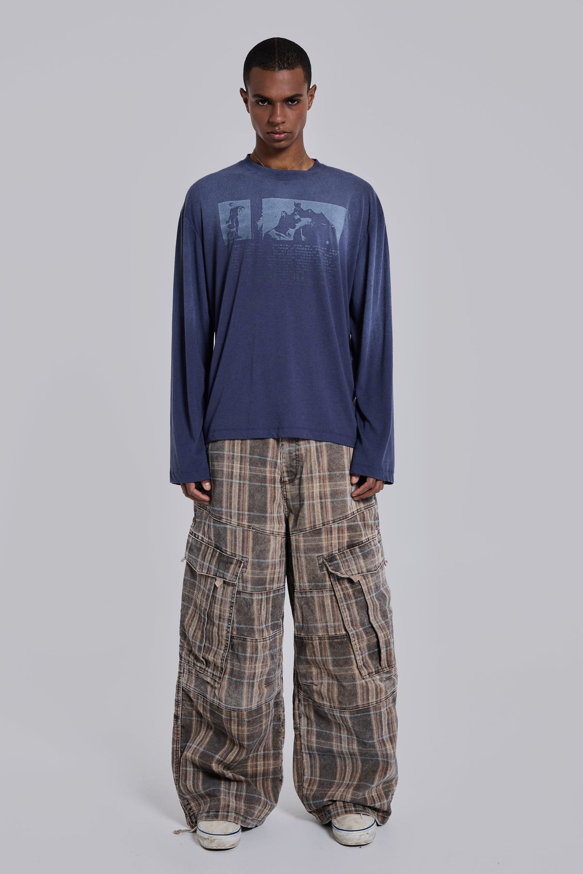 Brown Check Cadet Cargos