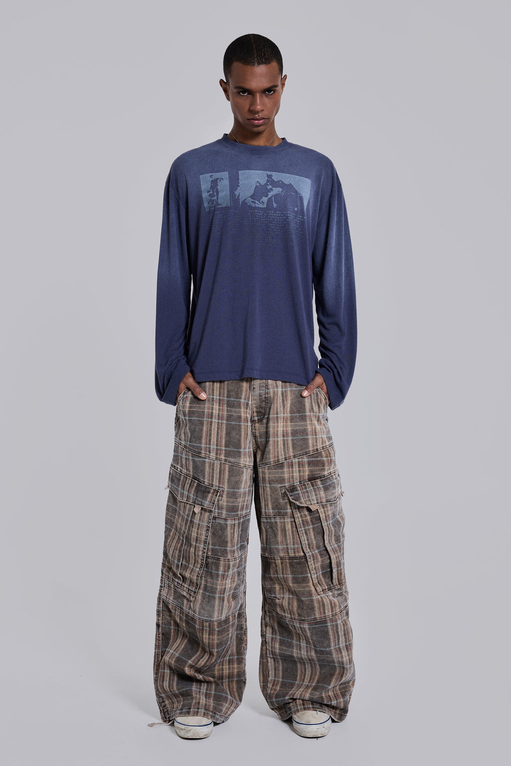 Brown Check Cadet Cargos