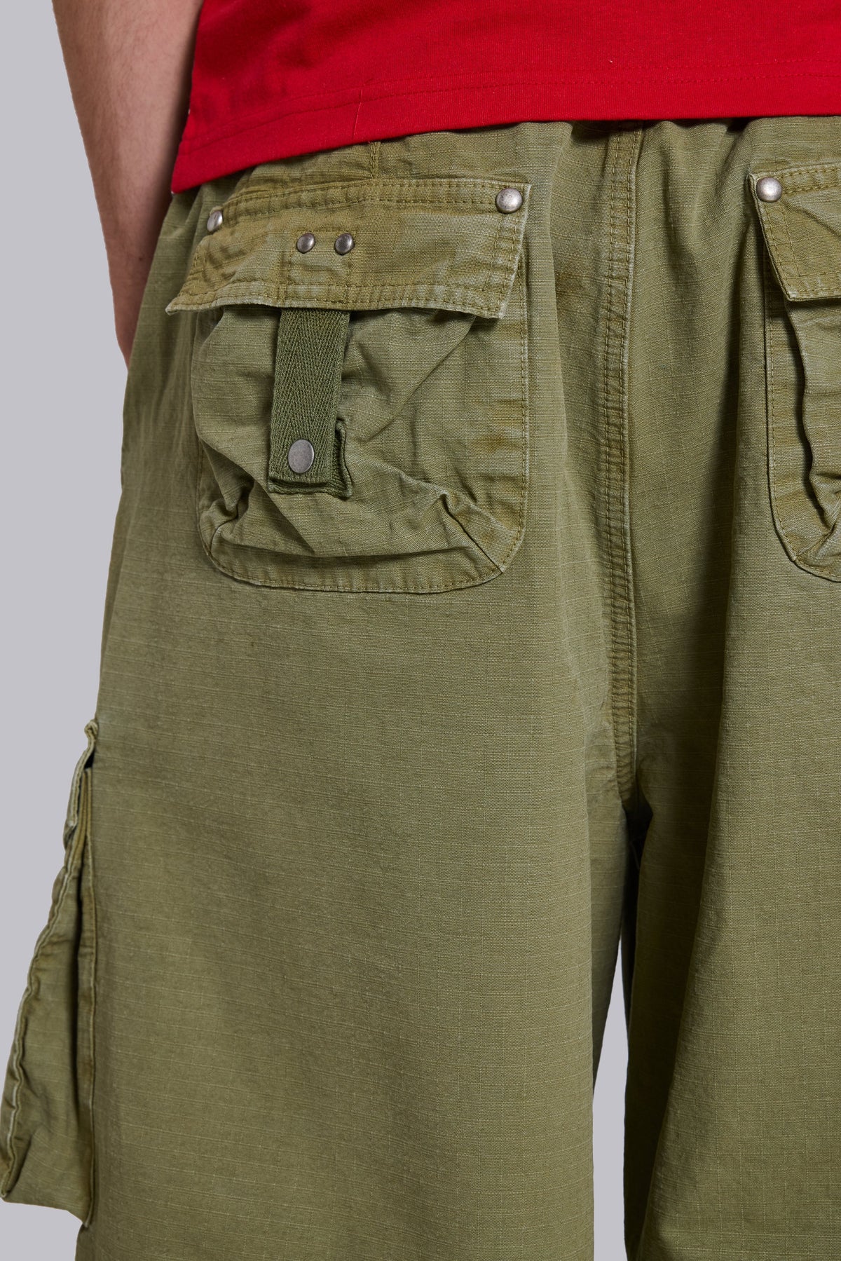 Olive XL Parachute Cargo Pants