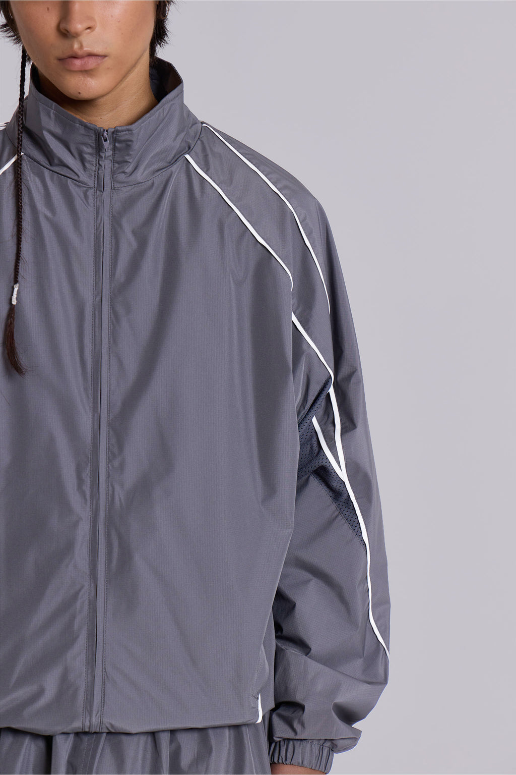 Grey Vapor Tracksuit Top
