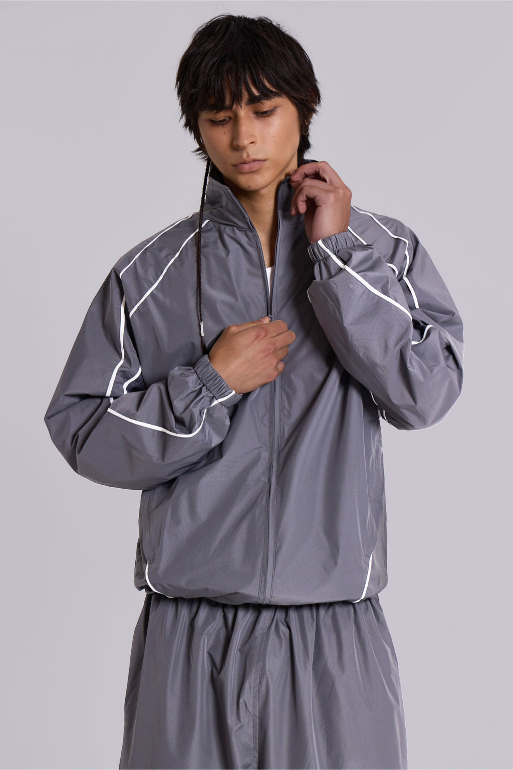 Grey Vapor Tracksuit Top