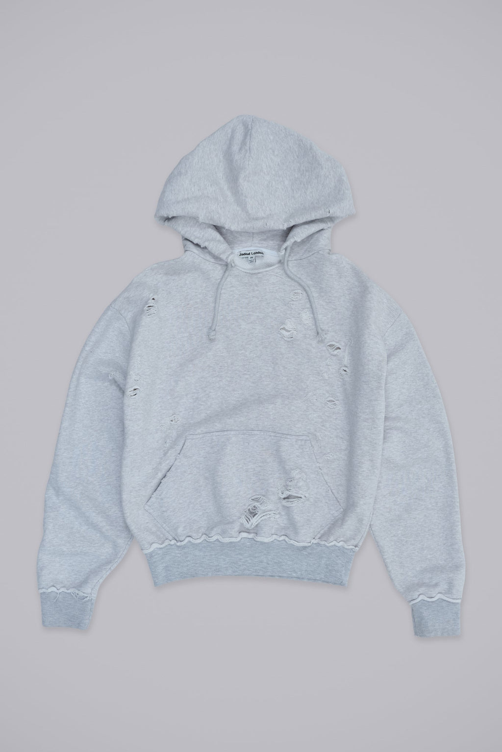 Sudadera Oversize Bitten – Gris Jaspeado.