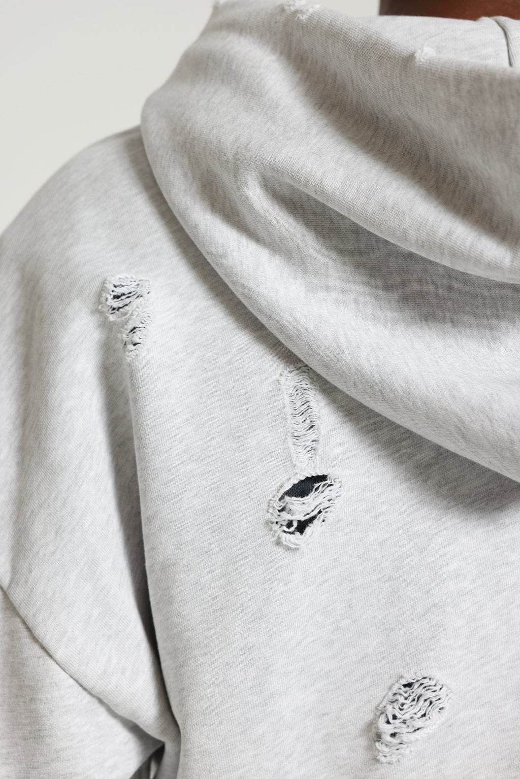 Sudadera Oversize Bitten – Gris Jaspeado.