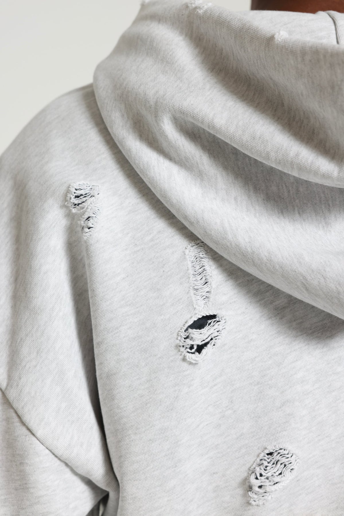 Sudadera Oversize Bitten – Gris Jaspeado.