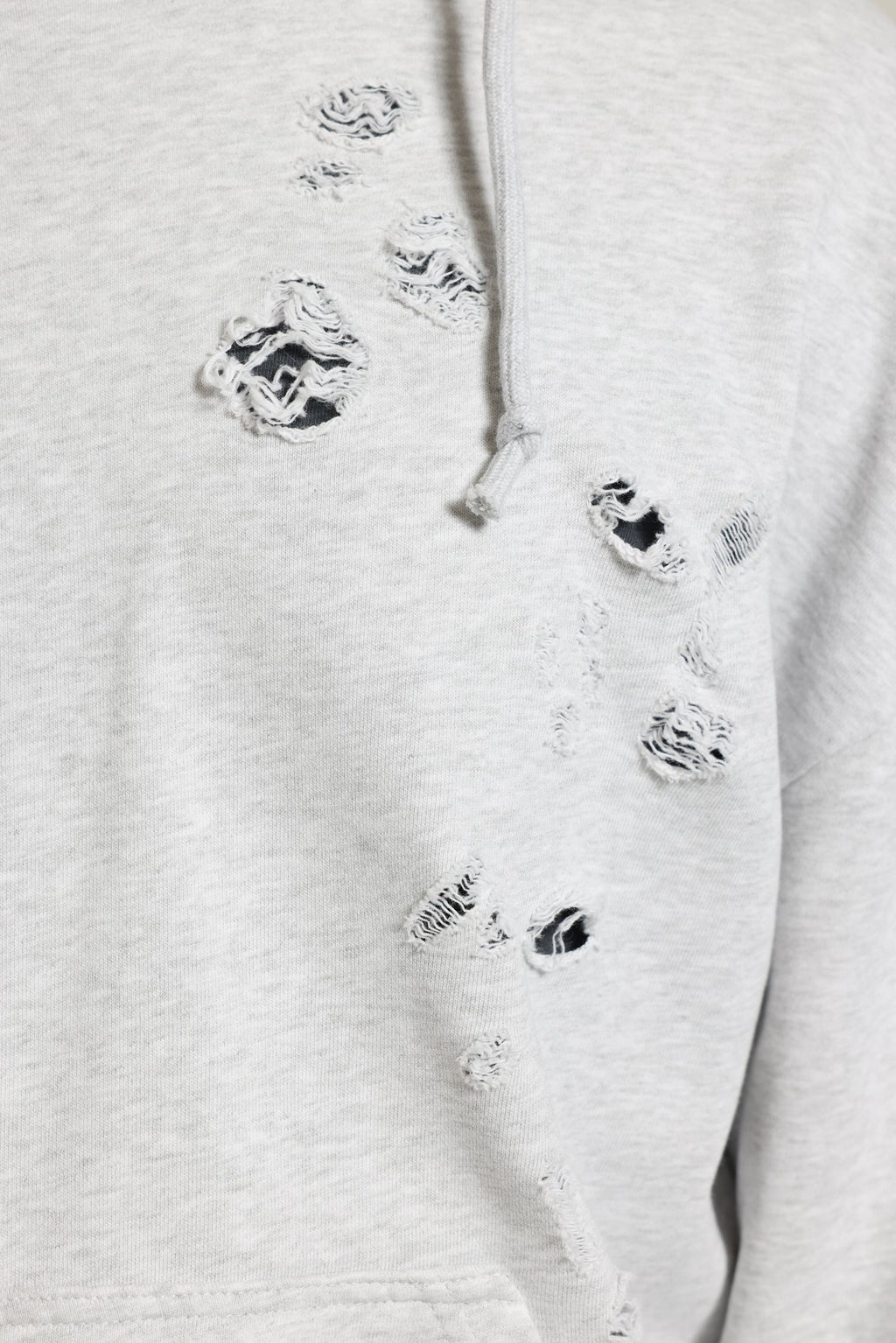 Sudadera Oversize Bitten – Gris Jaspeado.