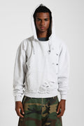 Sudadera Oversize Bitten – Gris Jaspeado.