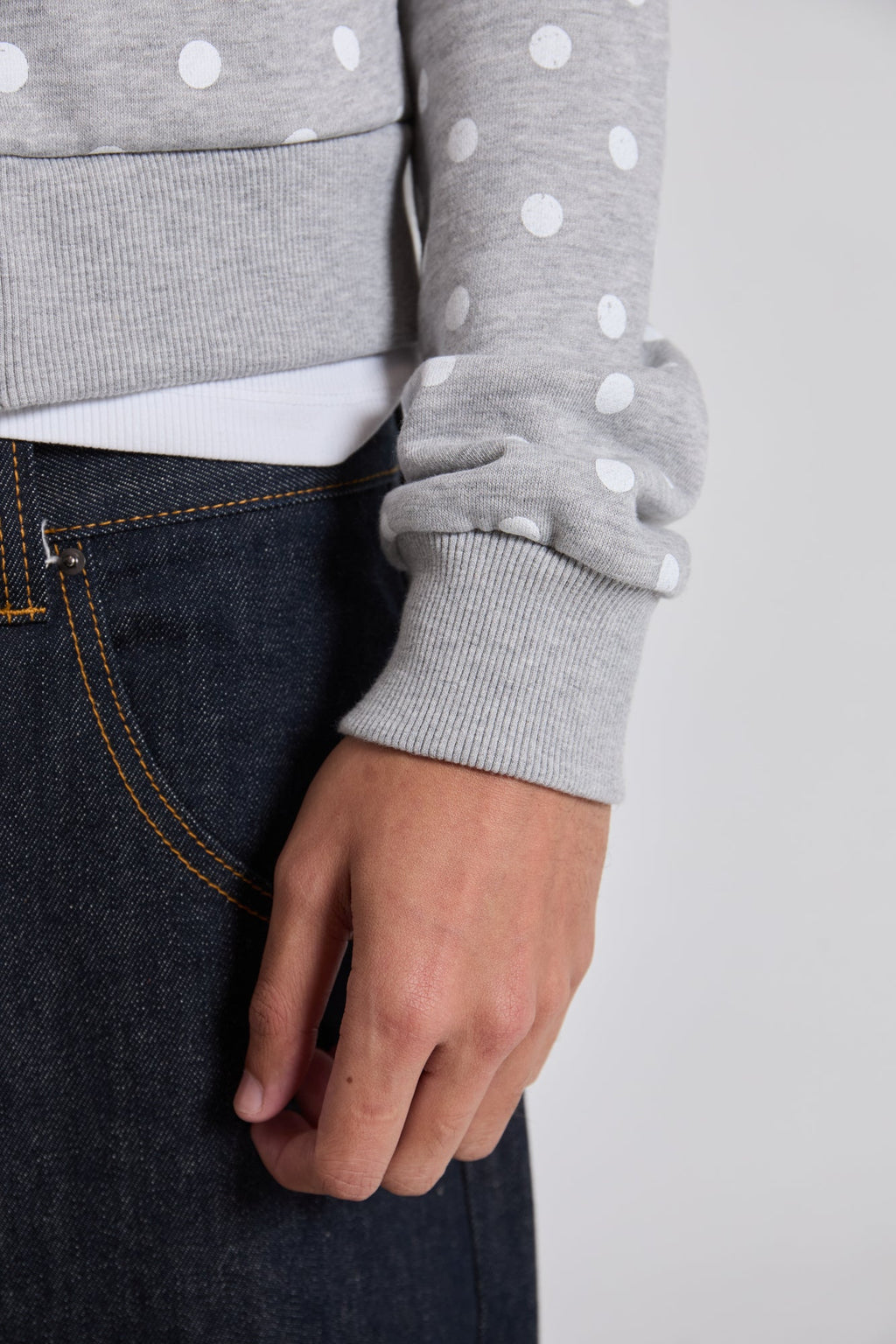 Grey Polkadot Hoodie