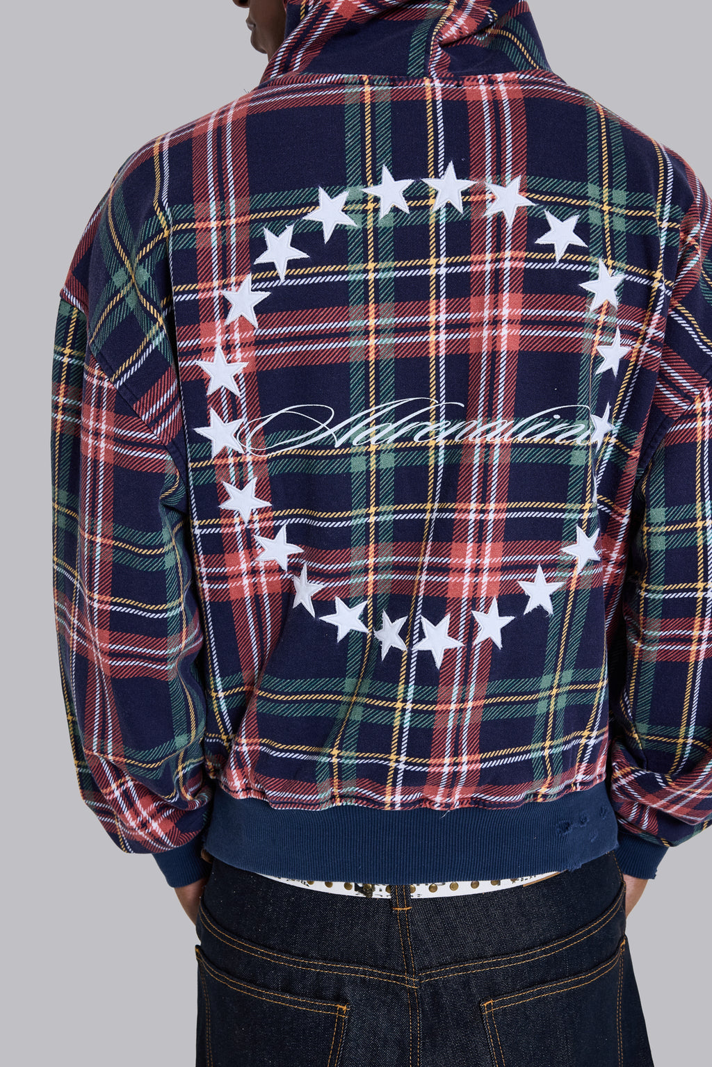 Adrenaline Oversized Checked Hoodie.