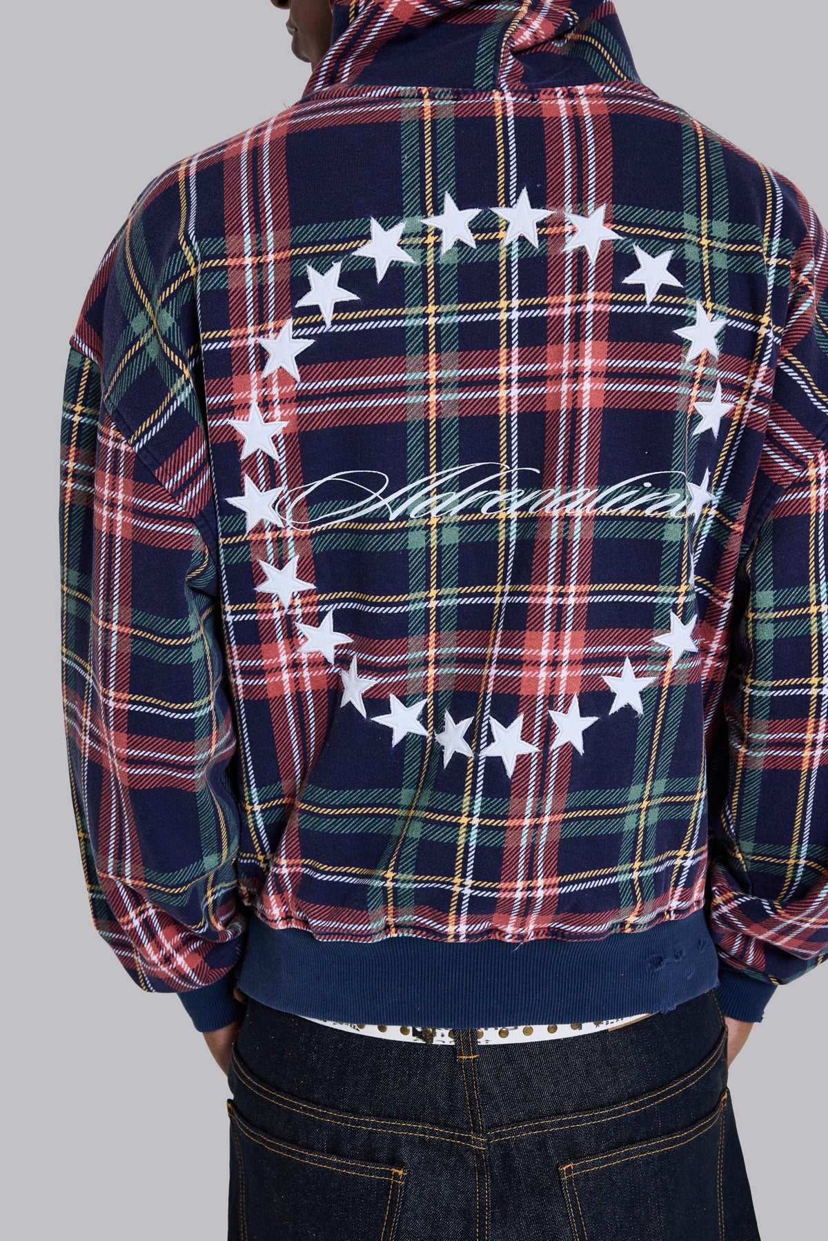 Adrenaline Oversized Checked Hoodie.
