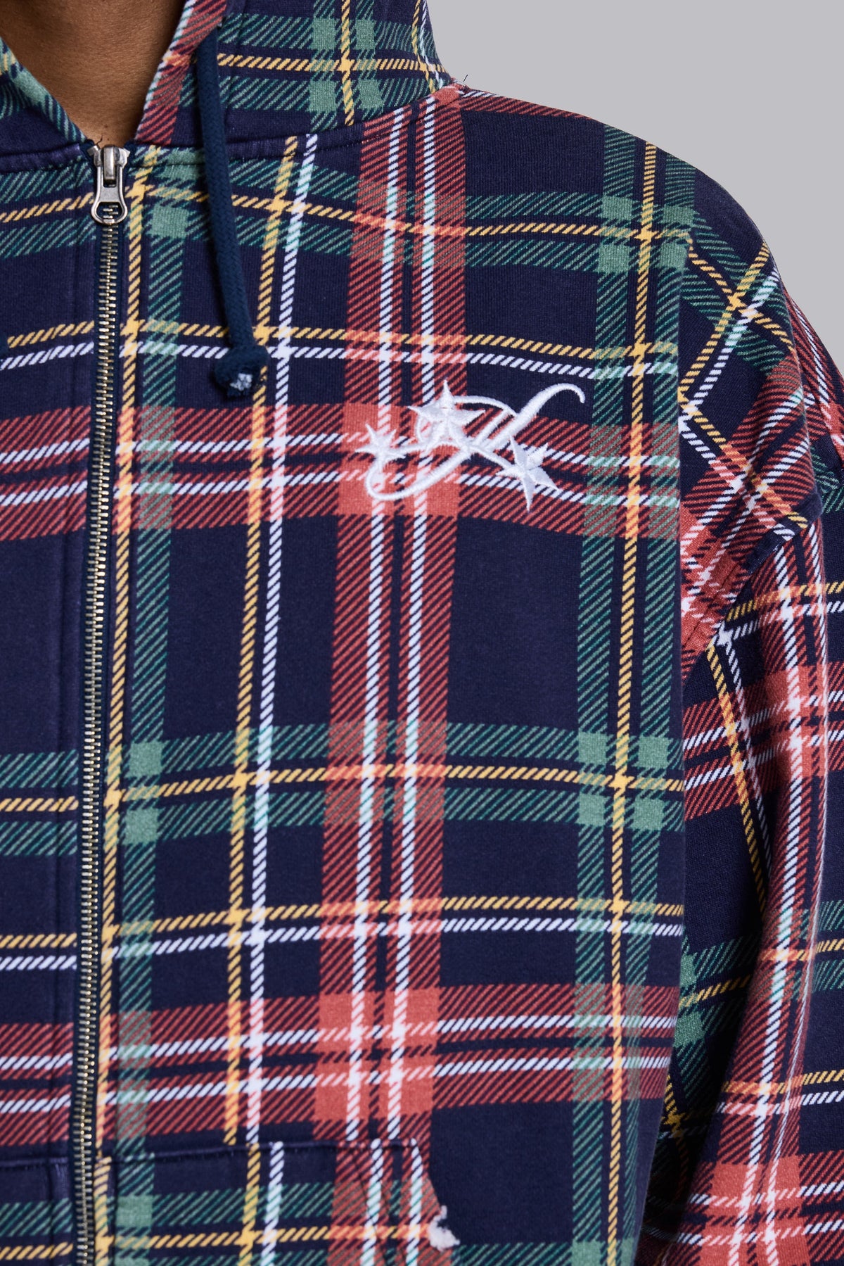 Adrenaline Oversized Checked Hoodie.