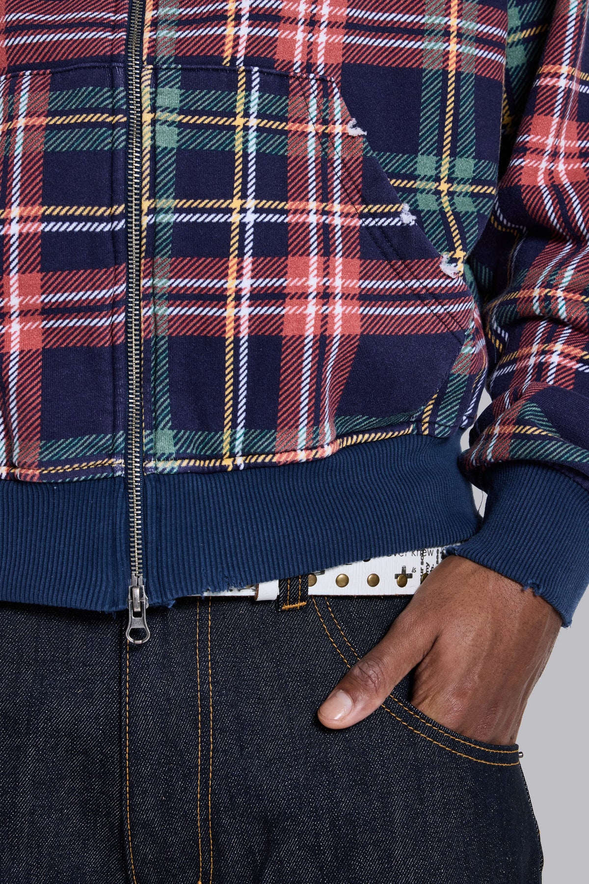 Adrenaline Oversized Checked Hoodie.