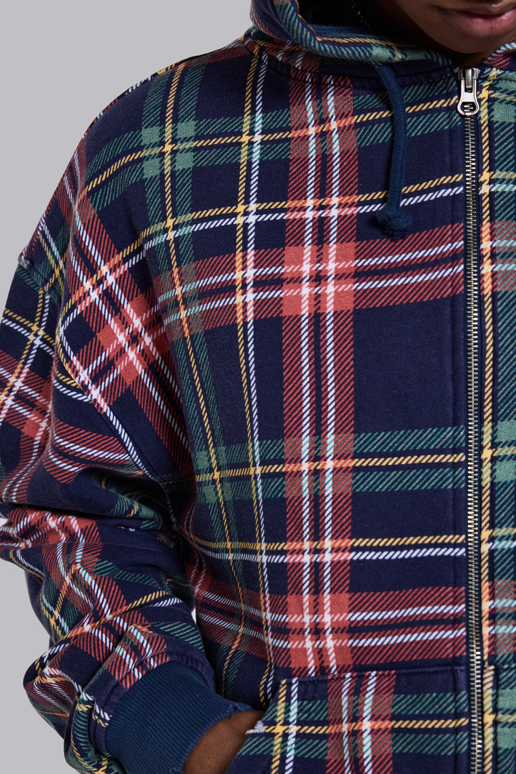Adrenaline Oversized Checked Hoodie.