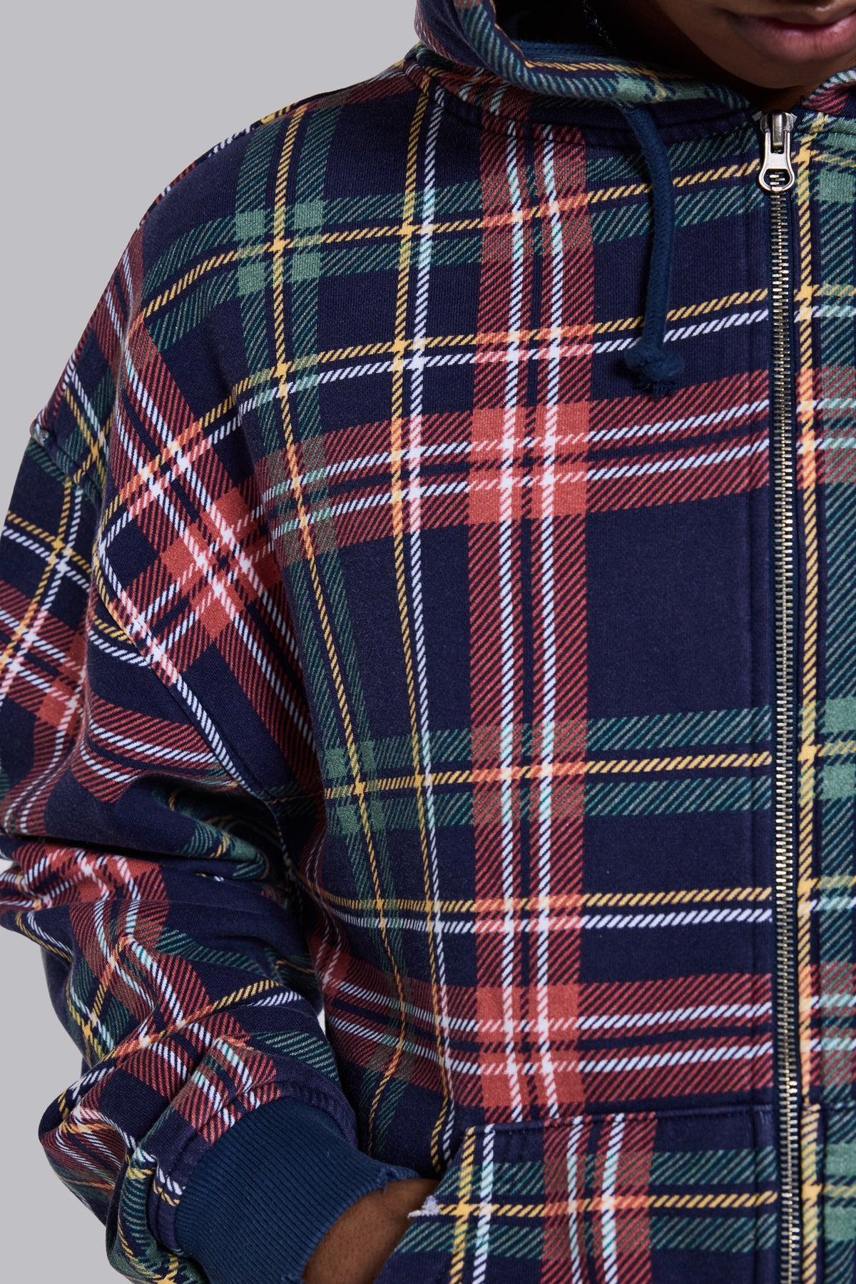 Adrenaline Oversized Checked Hoodie.