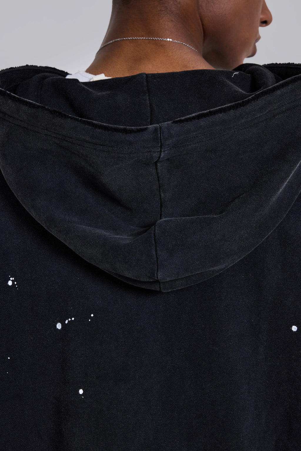 Sun Faded Waffle Zip Hoodie – Negro Lavado