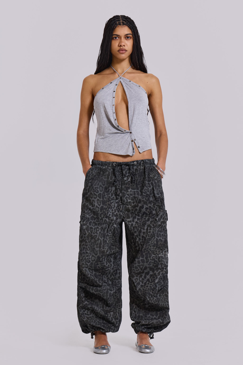 Zeila Cut Out Drape Top