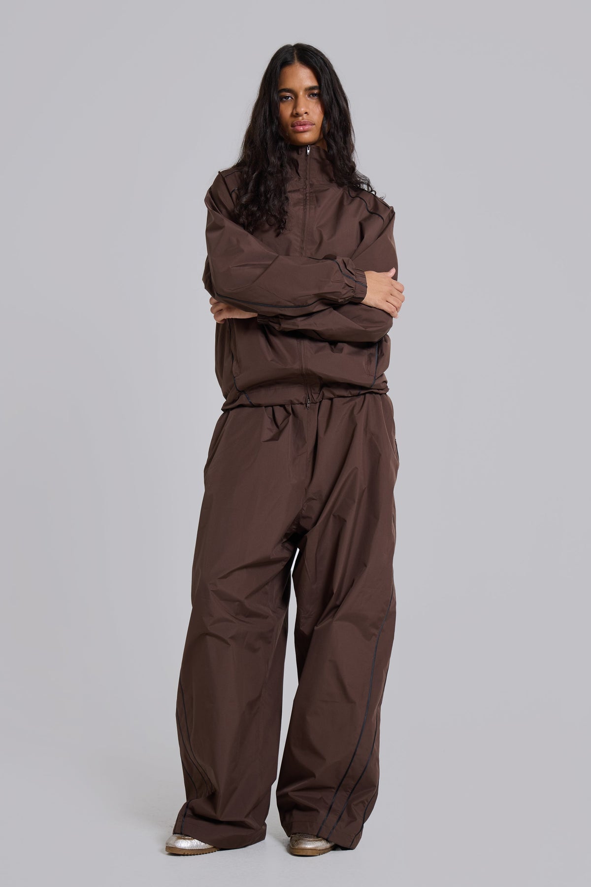 Brown Vapor Tracksuit Bottoms