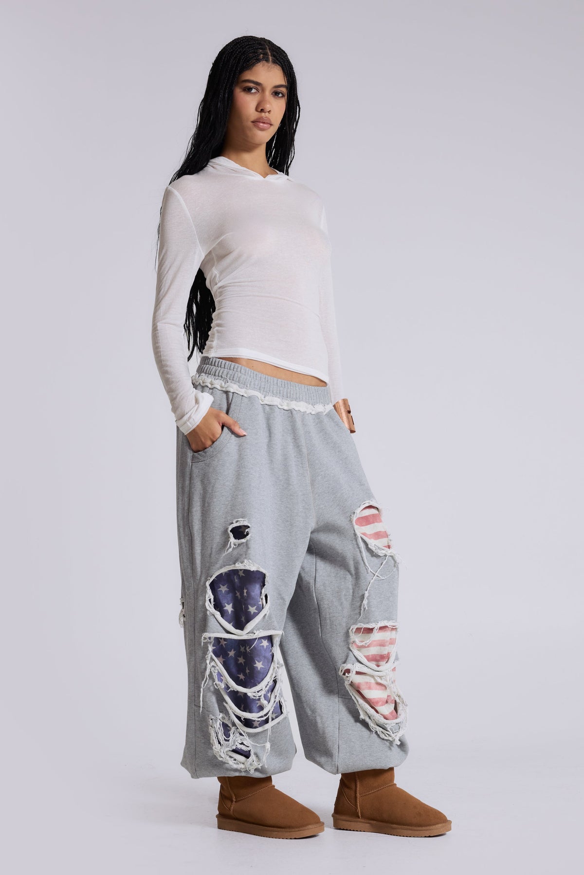 Sudadera con capucha Marl Mist blanca