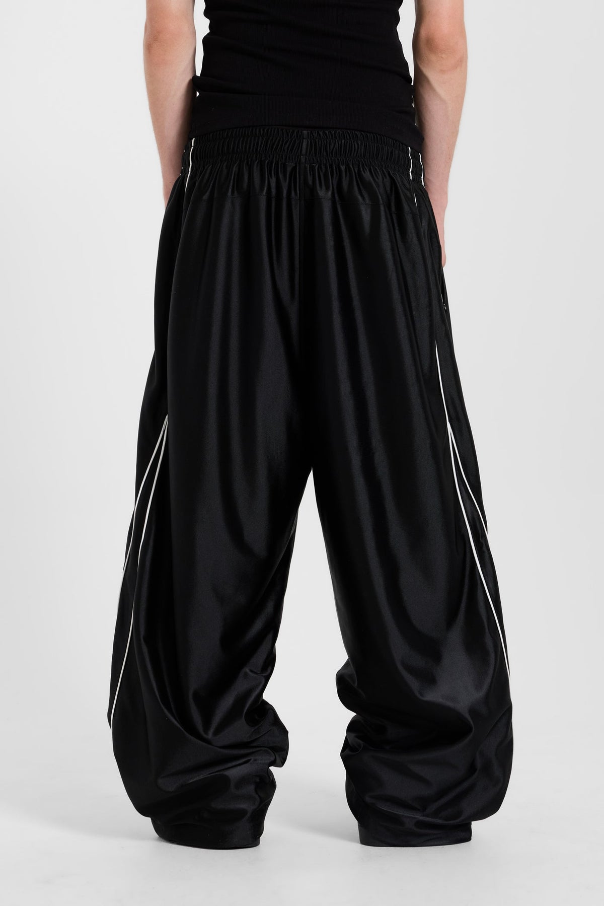 Black Metallic Vapor Joggers