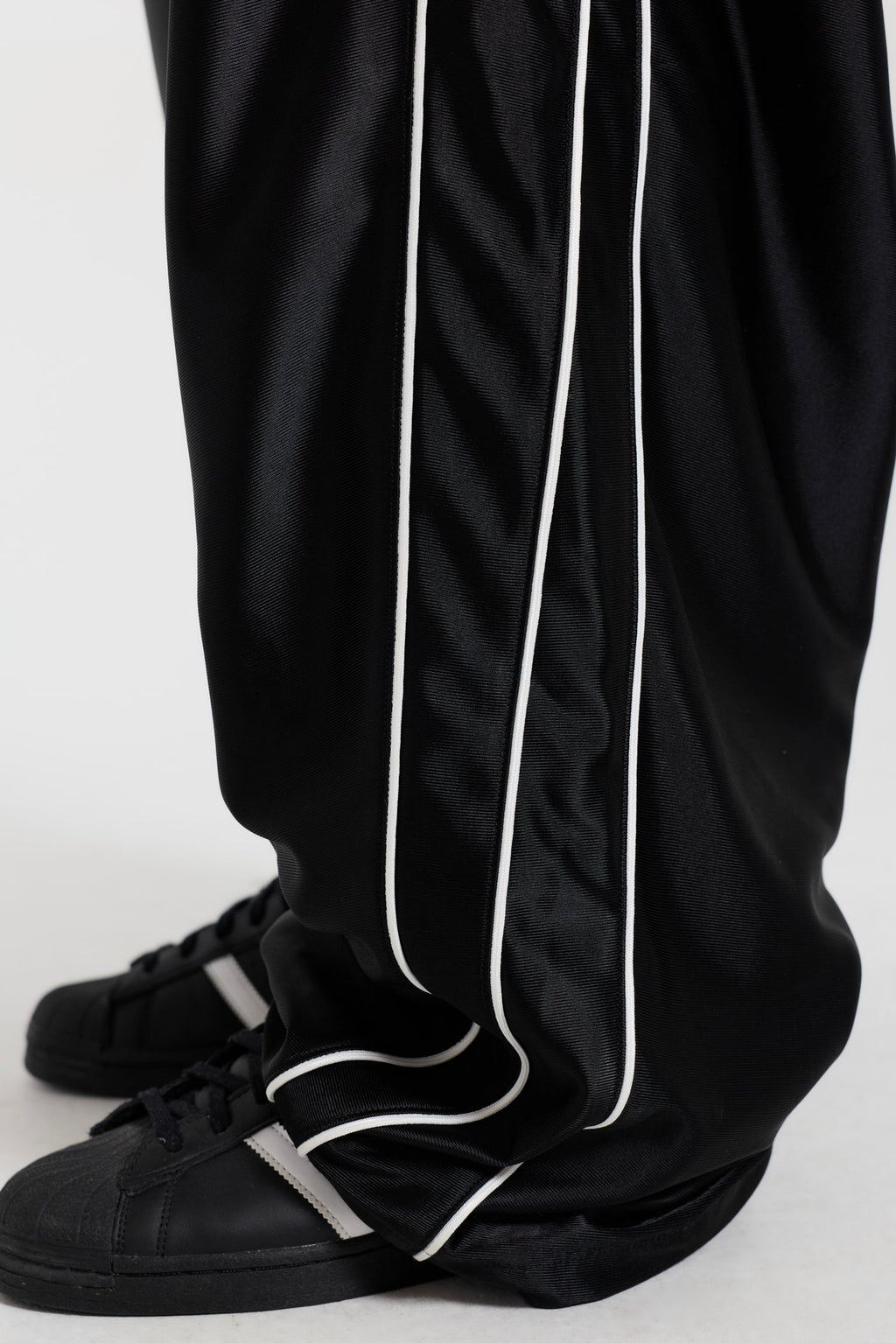 Black Metallic Vapor Joggers