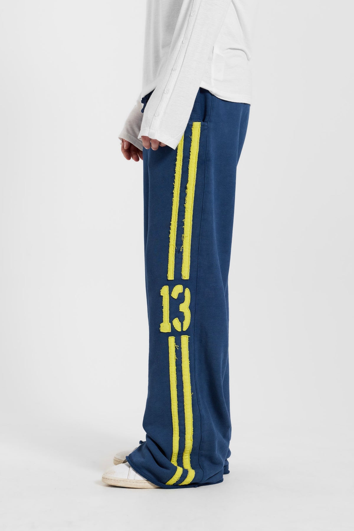 13 Stripe Straight Jogger in Navy