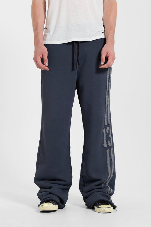 13 Stripe Straight Jogger in Charcoal