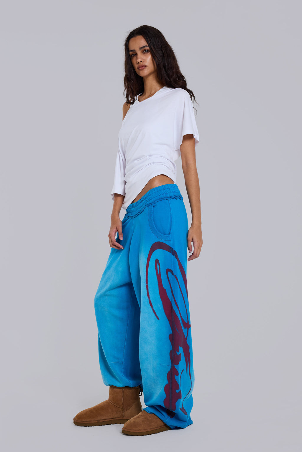 Divine Airbrush Blue Monster Joggers