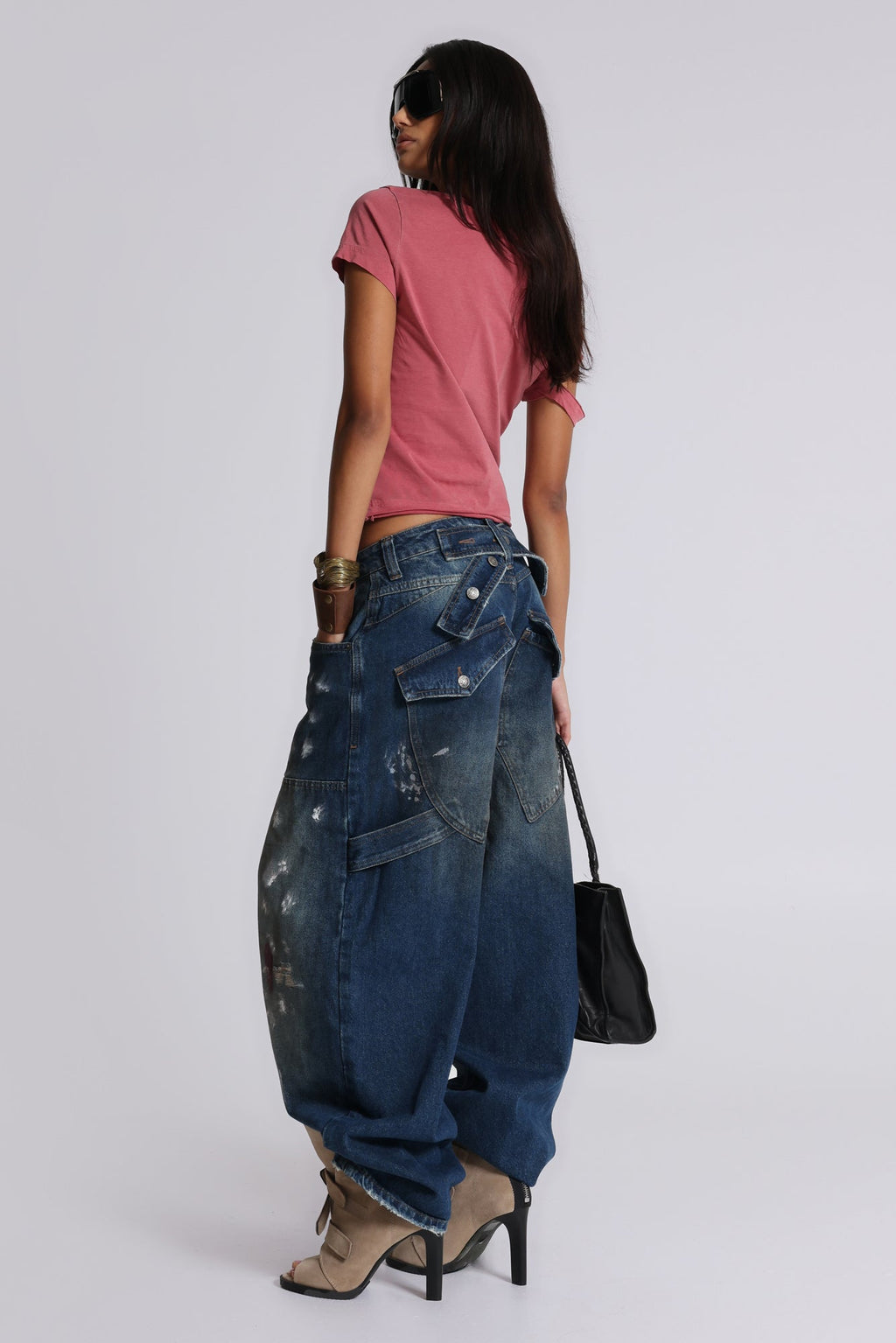 Splatter Cinch Carpenter Jeans