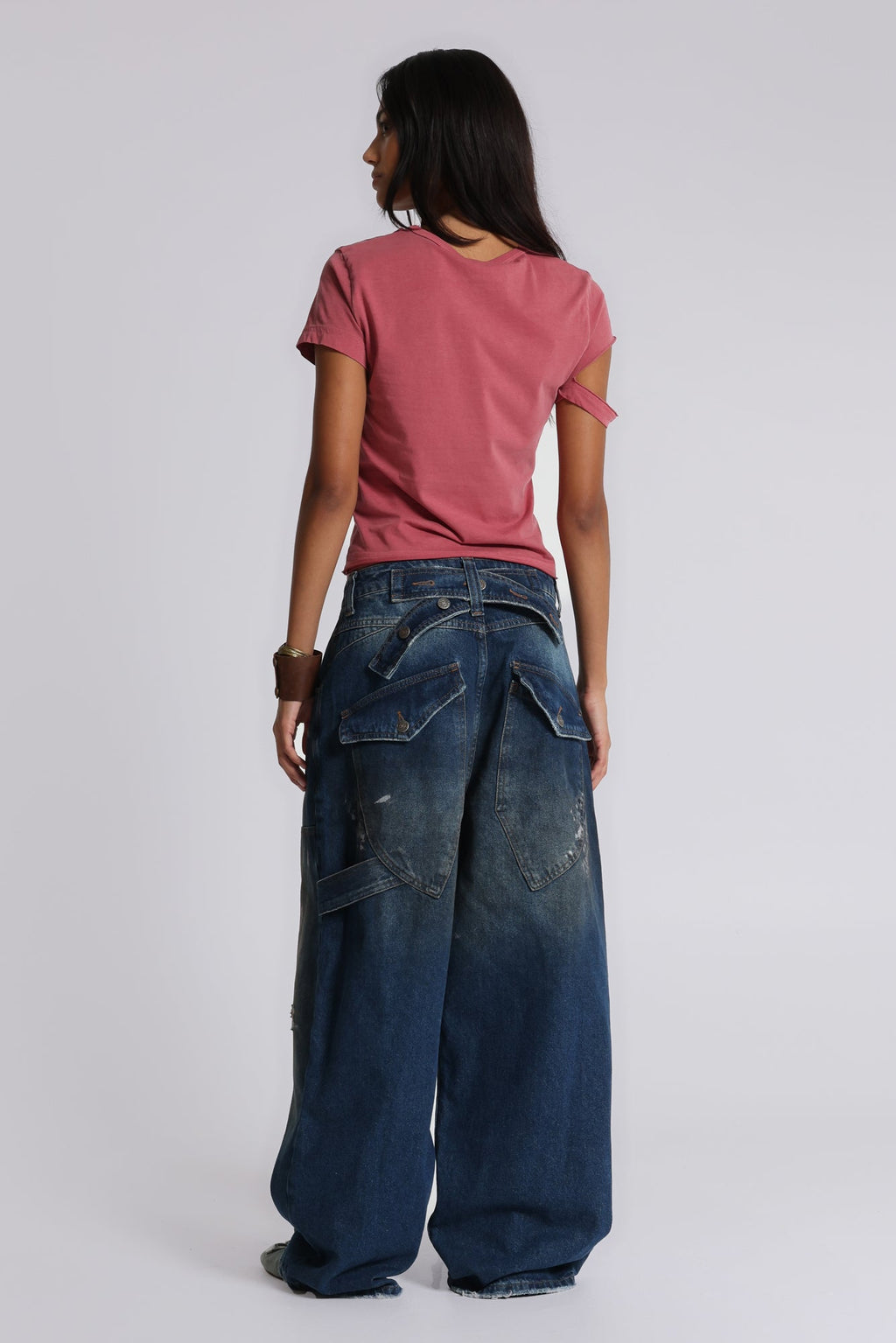 Splatter Cinch Carpenter Jeans