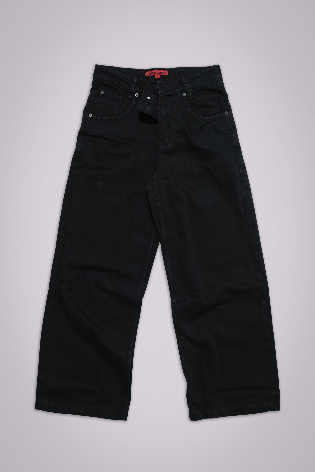 Solid Black Low Rise Colossus Jeans