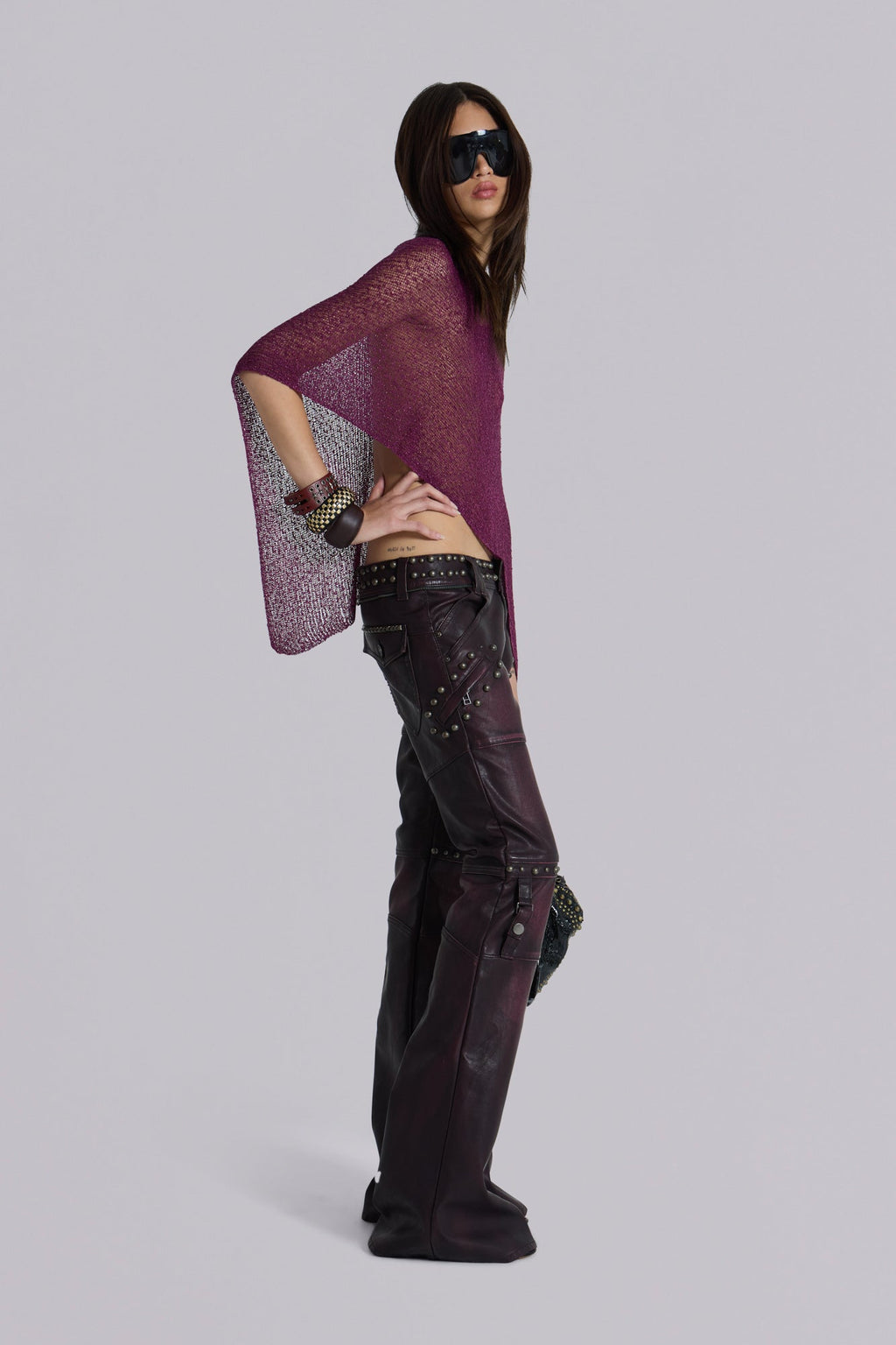 Infinity Multiway Knit Cape in Wine