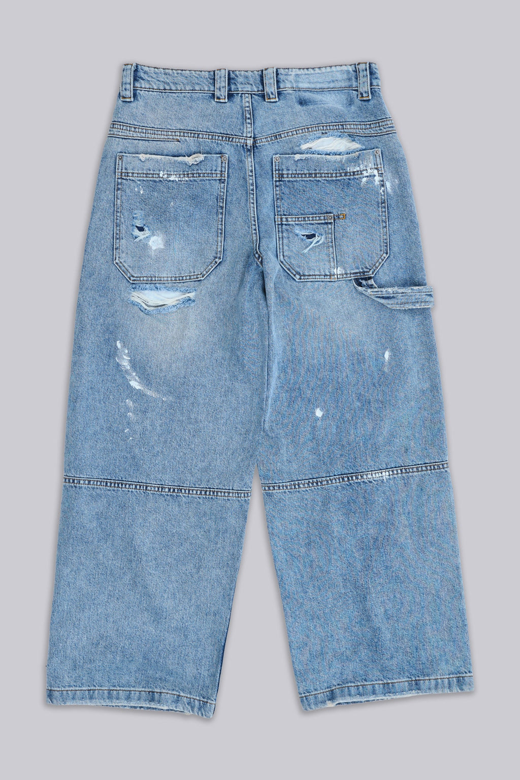 Vaqueros carpenter vintage desgastados azules