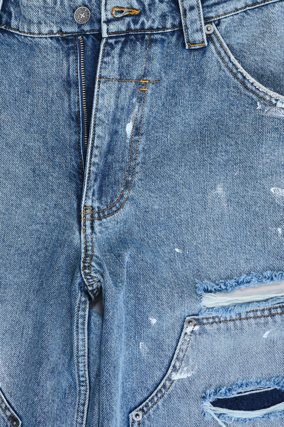 Vaqueros carpenter vintage desgastados azules