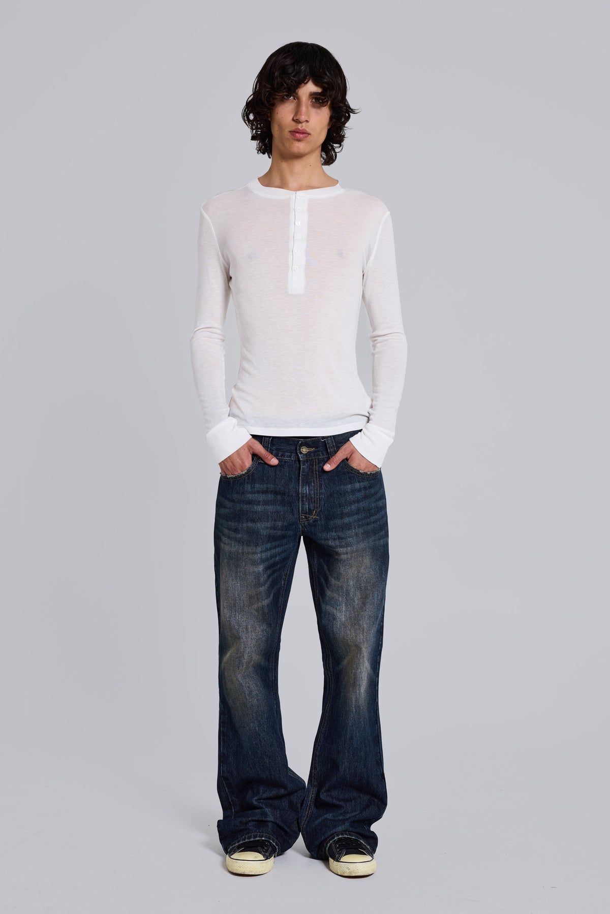 Indigo Creased Jude Bootcut Jeans