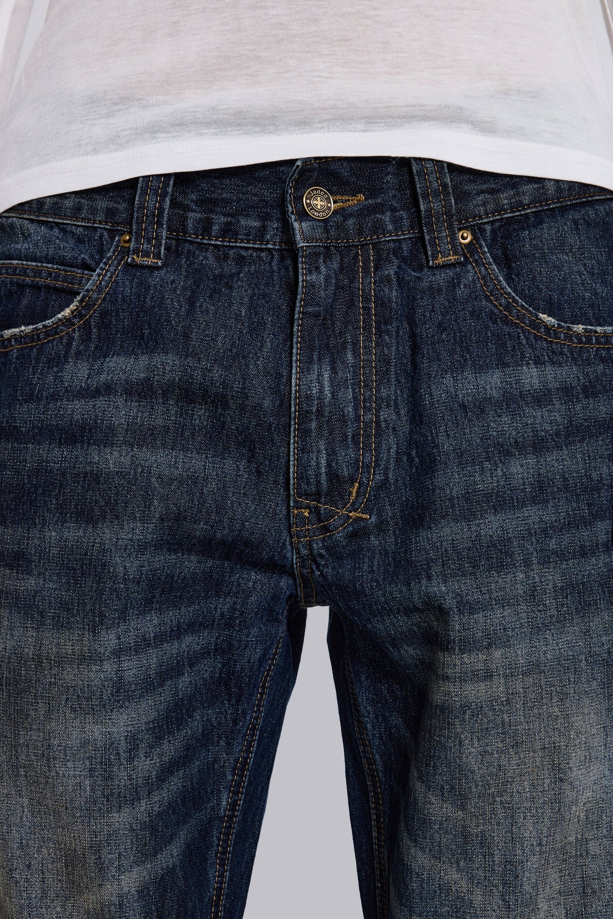 Indigo Creased Jude Bootcut Jeans