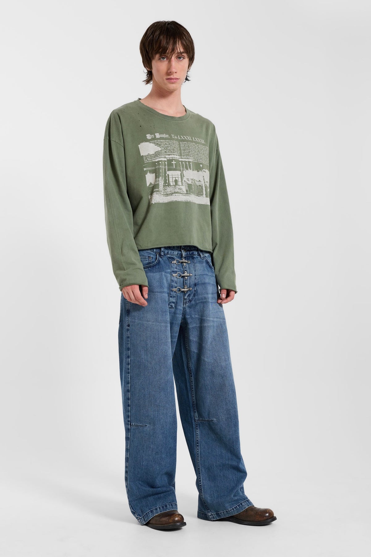 Scripture Cropped Long Sleeve Top