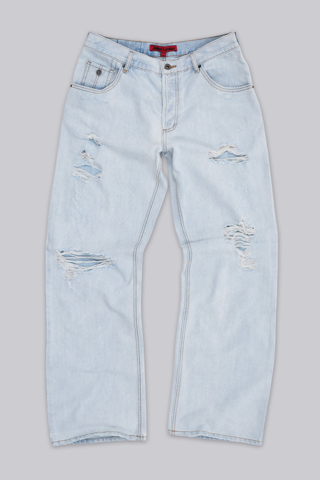 Bleach Straight Leg Distressed Jeans