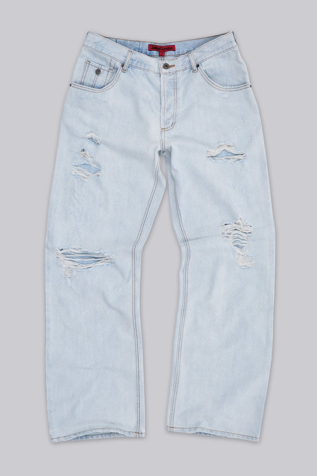 Bleach Straight Leg Distressed Jeans
