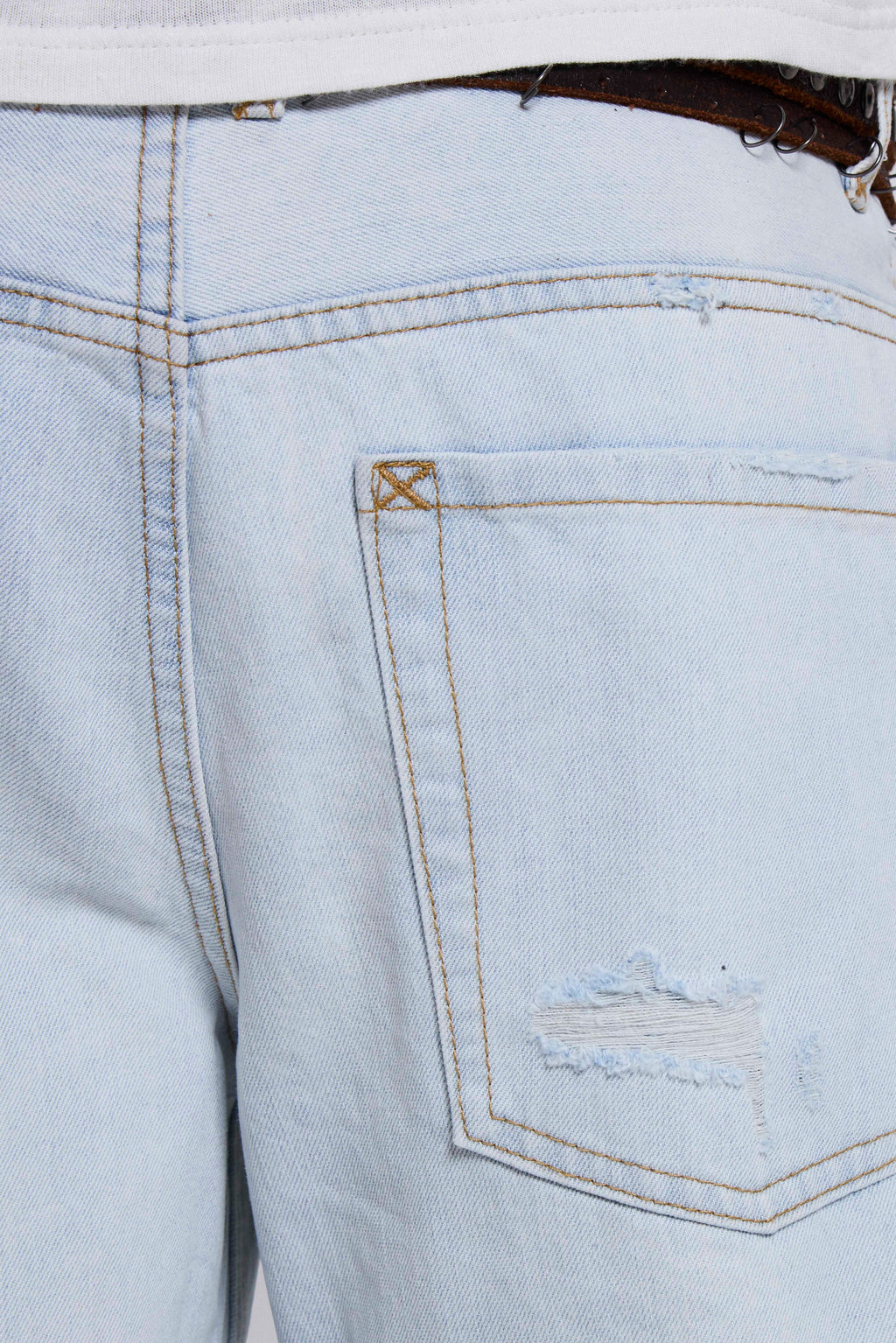 Bleach Straight Leg Distressed Jeans