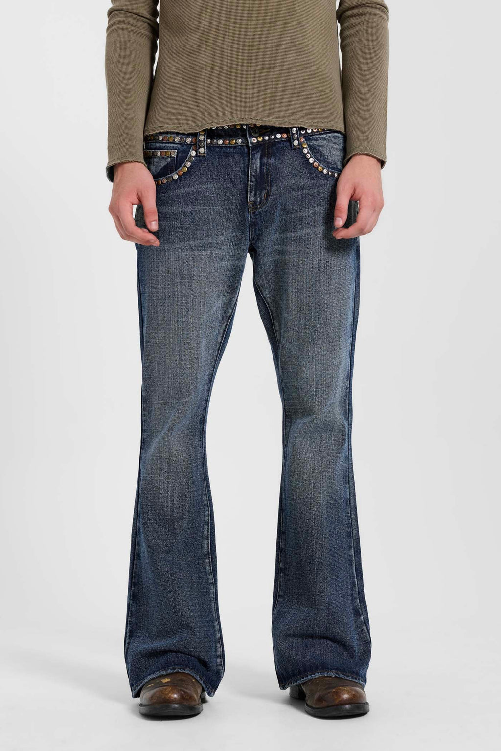 Stud Blue Jude Bootcut Jeans