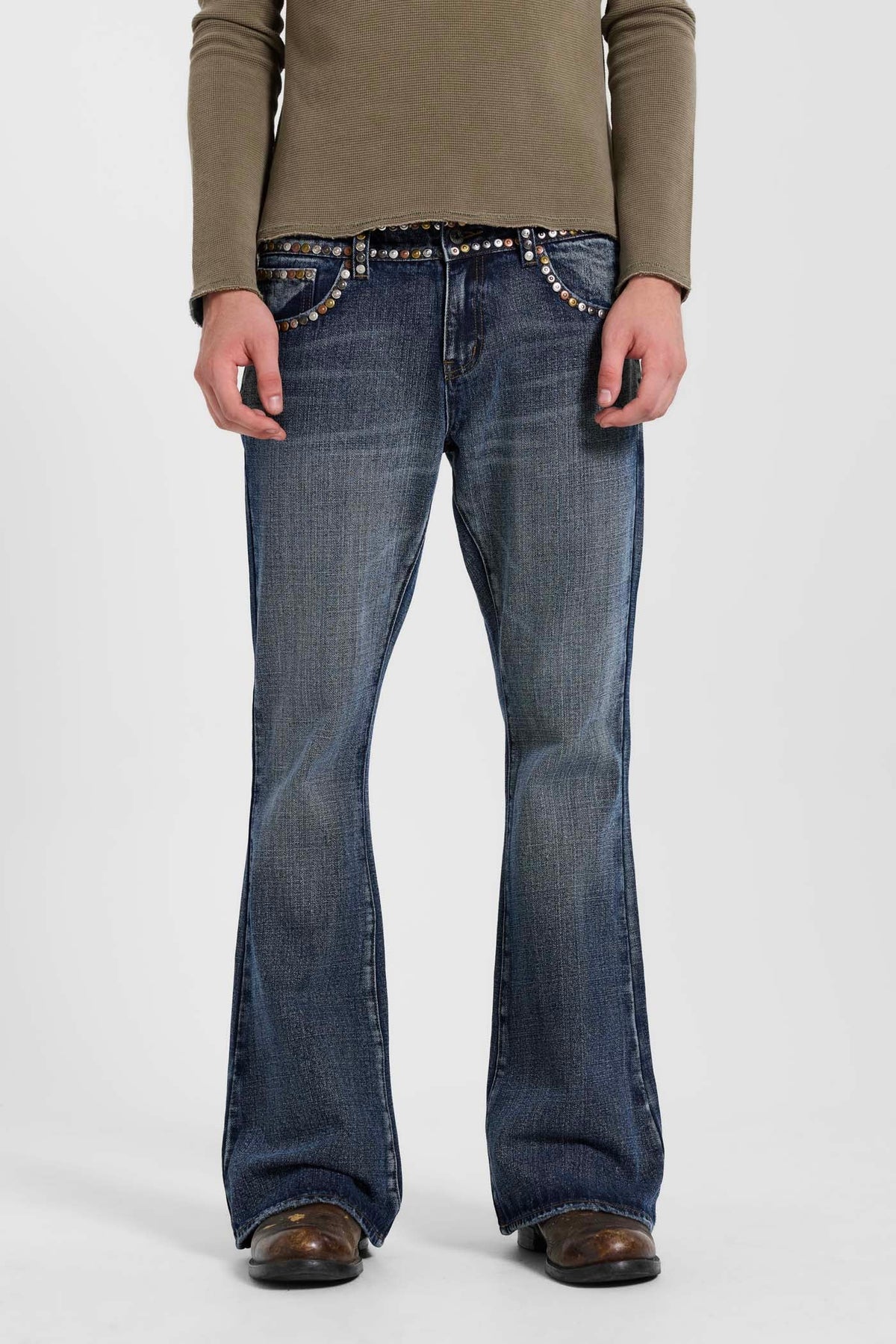 Stud Blue Jude Bootcut Jeans