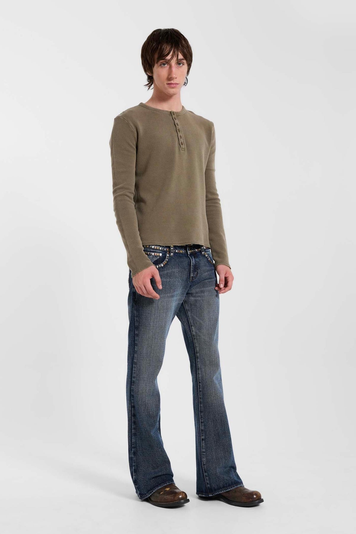 Stud Blue Jude Bootcut Jeans
