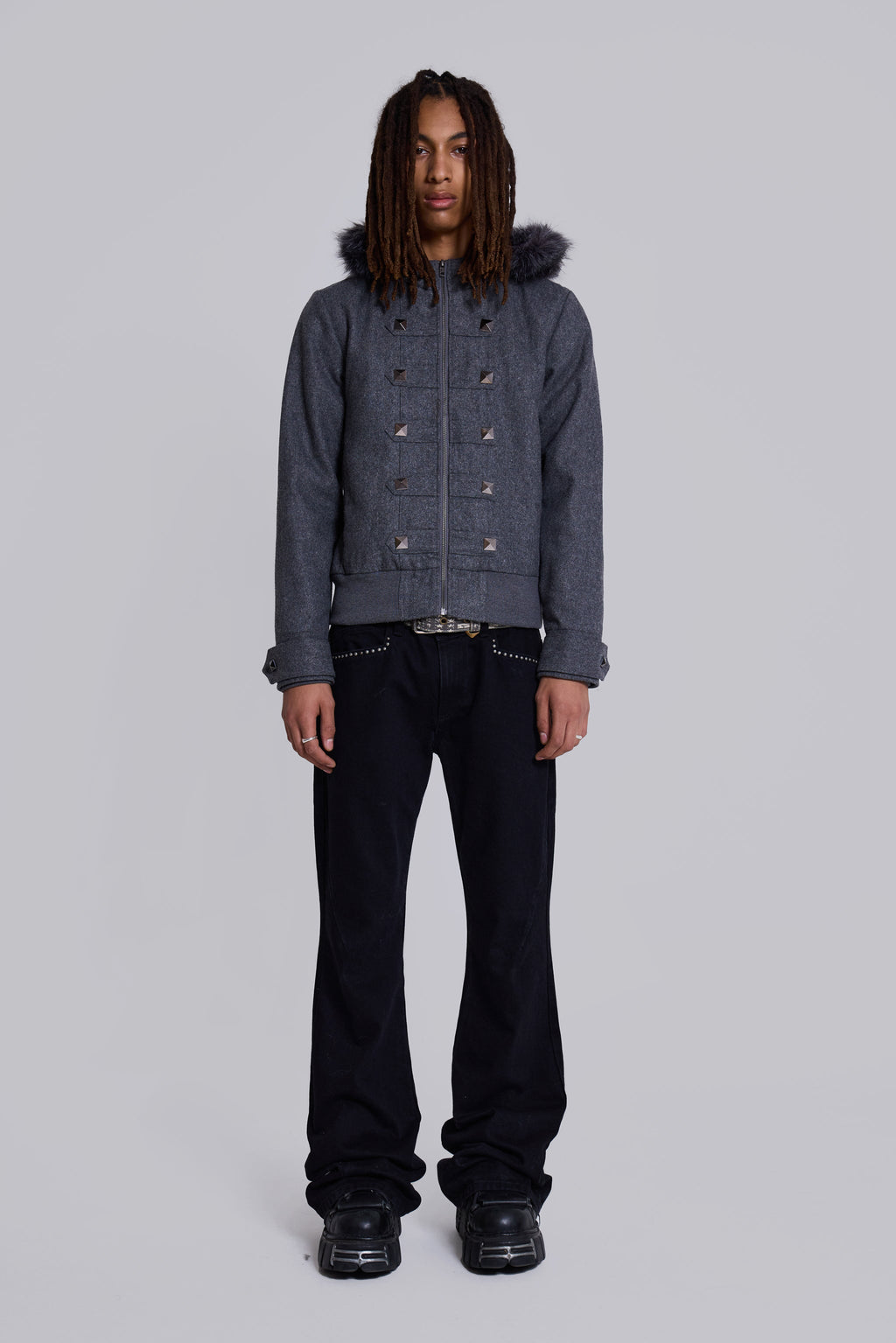 Marl Military Hooded Jacket