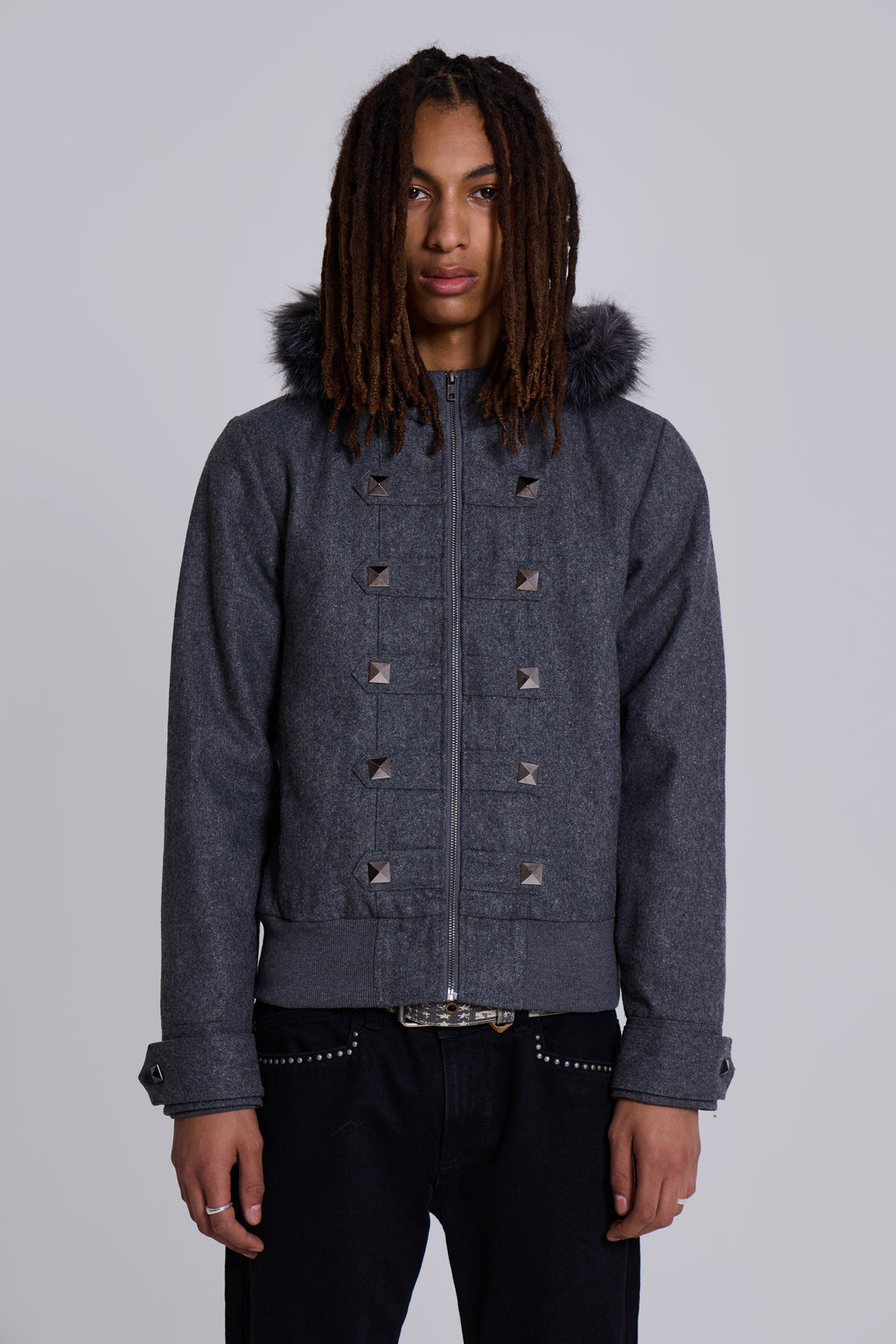Marl Military Hooded Jacket
