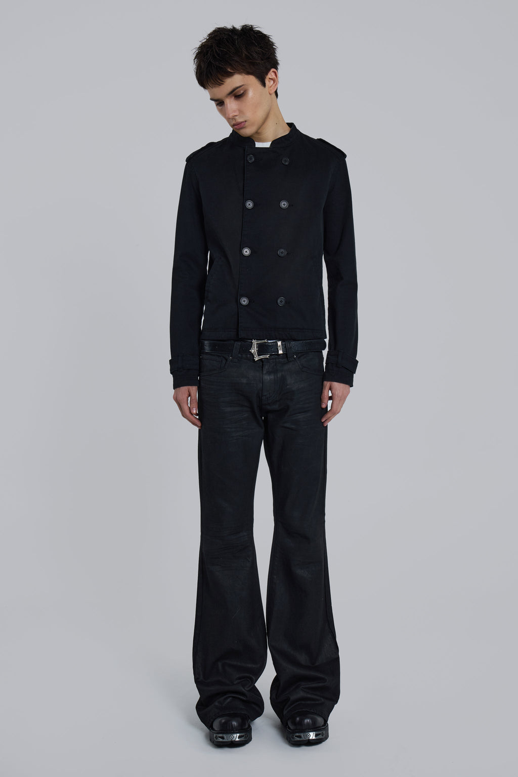 Violin Double Breasted Military Jacket
