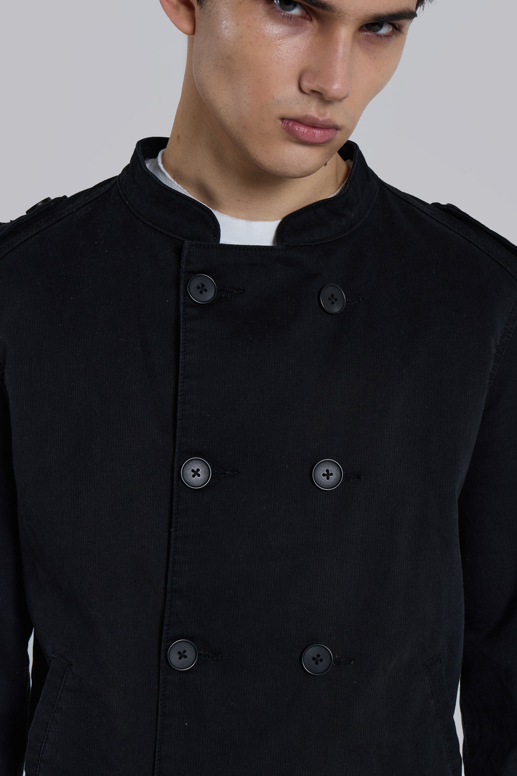 Violin Double Breasted Military Jacket