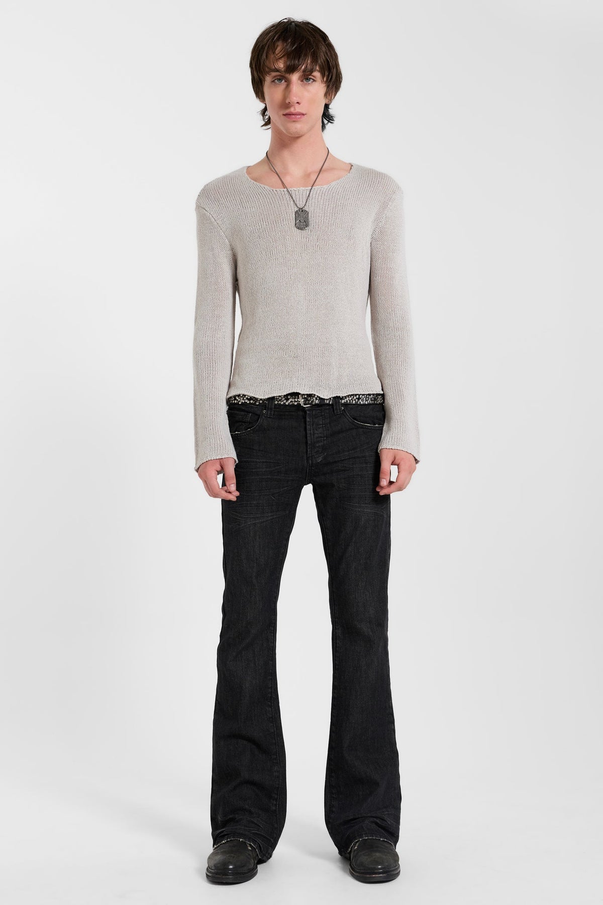 Wilson Knit Jumper in Grey