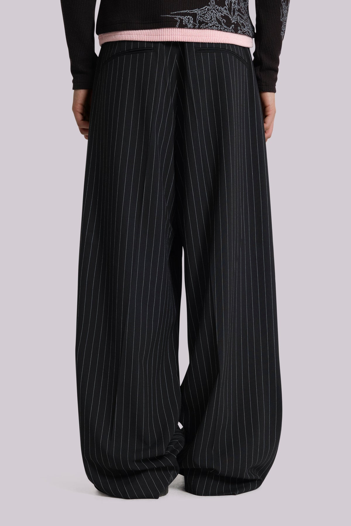 Black Pinstripe Goliath Suit Pants