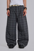Black Check Goliath Suit Trousers